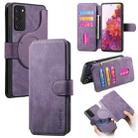 For Samsung Galaxy S20 FE CaseNeo MagSafe RFID Anti-theft Retro Leather Phone Case(Purple) - 1