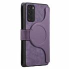 For Samsung Galaxy S20 FE CaseNeo MagSafe RFID Anti-theft Retro Leather Phone Case(Purple) - 3