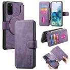 For Samsung Galaxy S20 CaseNeo MagSafe RFID Anti-theft Retro Leather Phone Case(Purple) - 1