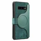 For Samsung Galaxy S10 CaseNeo MagSafe RFID Anti-theft Retro Leather Phone Case(Green) - 3