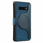 For Samsung Galaxy S10+ CaseNeo MagSafe RFID Anti-theft Retro Leather Phone Case(Blue) - 3