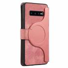 For Samsung Galaxy S10+ CaseNeo MagSafe RFID Anti-theft Retro Leather Phone Case(Pink) - 3