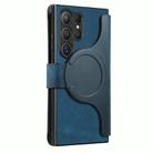 For Samsung Galaxy S25 Ultra 5G CaseNeo MagSafe RFID Anti-theft Retro Leather Phone Case(Blue) - 3