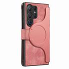 For Samsung Galaxy S25 Ultra 5G CaseNeo MagSafe RFID Anti-theft Retro Leather Phone Case(Pink) - 3