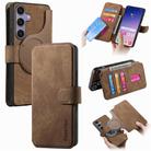 For Samsung Galaxy S25 5G CaseNeo MagSafe RFID Anti-theft Retro Leather Phone Case(Brown) - 1
