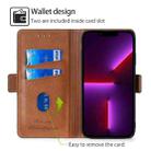 For Samsung Galaxy A06 Contrast Color Side Buckle Leather Phone Case(Light Brown + Green) - 2