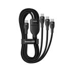 Baseus Flash Series 3 1.5m USB-C / Type-C to Triple Type-C 100W Fast Charging Data Cable(Cluster Black) - 3