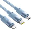 Baseus StarSpeed 1.5m USB to Micro USB, 8 Pin, Type-C 100W Fast Charging Data Cable 7.5W for iPhone(Galaxy Blue) - 2