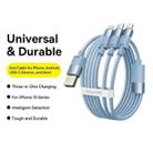 Baseus StarSpeed 1.5m USB to Micro USB, 8 Pin, Type-C 100W Fast Charging Data Cable 7.5W for iPhone(Galaxy Blue) - 3