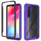 For Xiaomi Mi Note 10 Lite Shockproof Starry Sky PC + TPU Protective Case(Purple) - 1