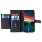 For iPhone 16 Sheep Texture Cross-body Zipper Wallet Leather Phone Case(Black) - 3