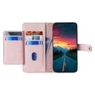 For iPhone 16 Sheep Texture Cross-body Zipper Wallet Leather Phone Case(Pink) - 3