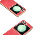 For Samsung Galaxy Z Flip6 Nano Electroplating Dual Color Cowhide Texture Protective Phone Case(Red) - 3