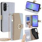 For Samsung Galaxy A36 5G Crossbody Litchi Texture Leather Phone Case(Blue) - 1