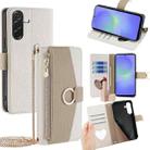 For Samsung Galaxy A36 5G Crossbody Litchi Texture Leather Phone Case(White) - 1