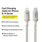 Baseus Titanium Alloy Series 20W USB-C / Type-C to 8 Pin Fast Charging Cable, Length:2m(Gold) - 2