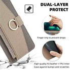 For iPhone 16 Crossbody Litchi Texture Leather Phone Case(Grey) - 3