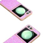 For Samsung Galaxy Z Flip6 Electroplating Frame Colorful Glitter Phone Case(Dark Pink) - 3