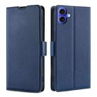 For iPhone 16 Ultra-thin Voltage Side Buckle Horizontal Flip Leather Phone Case(Blue) - 1