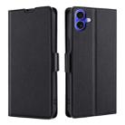 For iPhone 16 Plus Ultra-thin Voltage Side Buckle Horizontal Flip Leather Phone Case(Black) - 1