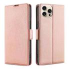 For iPhone 16 Pro Ultra-thin Voltage Side Buckle Horizontal Flip Leather Phone Case(Rose Gold) - 1