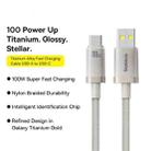 Baseus Titanium Alloy Series 100W USB to Type-C Fast Charging Cable, Length:1m(Gold) - 2