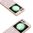 For Samsung Galaxy Z Flip6 Electroplating Frame Glitter Shockproof Phone Case(Gold Pink) - 3