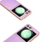 For Samsung Galaxy Z Flip6 Electroplating Frame Glitter Shockproof Phone Case(Purple) - 3