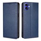 For iPhone 16 Gloss Oil Solid Color Magnetic Leather Phone Case(Blue) - 1