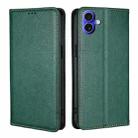 For iPhone 16 Gloss Oil Solid Color Magnetic Leather Phone Case(Green) - 1