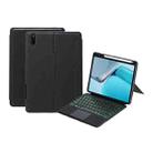 For Huawei MatePad 11 2021 Detachable Backlit Bluetooth Keyboard Leather Case with Touchpad(Black) - 1