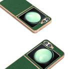 For Samsung Galaxy Z Flip6 ABEEL Genuine Leather Mino Series Nano Plating Phone Case(Green) - 3