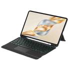 For Honor Pad X9a / X9 Pro Detachable Backlit Bluetooth Keyboard Leather Case with Touchpad(Black) - 1
