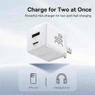 Baseus PD30W USB and USB-C / Type-C Fast Charger With 1m Type-C Cable, Plug Type:US Plug(White) - 2