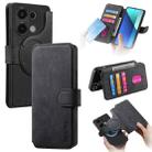 For Redmi Note 13 4G CaseNeo MagSafe RFID Anti-theft Retro Leather Phone Case(Black) - 1