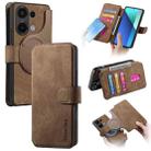 For Redmi Note 13 4G CaseNeo MagSafe RFID Anti-theft Retro Leather Phone Case(Brown) - 1