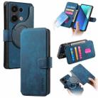 For Redmi Note 13 4G CaseNeo MagSafe RFID Anti-theft Retro Leather Phone Case(Blue) - 1