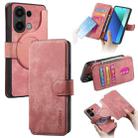 For Redmi Note 13 4G CaseNeo MagSafe RFID Anti-theft Retro Leather Phone Case(Pink) - 1