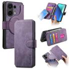 For Redmi Note 13 4G CaseNeo MagSafe RFID Anti-theft Retro Leather Phone Case(Purple) - 1