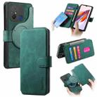 For Redmi 12C CaseNeo MagSafe RFID Anti-theft Retro Leather Phone Case(Green) - 1