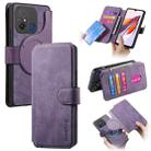 For Redmi 12C CaseNeo MagSafe RFID Anti-theft Retro Leather Phone Case(Purple) - 1