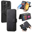 For Redmi 13C 4G / 13R CaseNeo MagSafe RFID Anti-theft Retro Leather Phone Case(Black) - 1