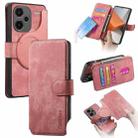 For Redmi Note 13 Pro+ 5G CaseNeo MagSafe RFID Anti-theft Retro Leather Phone Case(Pink) - 1