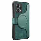 For Redmi Note 12 Pro 5G CaseNeo MagSafe RFID Anti-theft Retro Leather Phone Case(Green) - 3