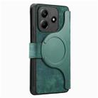 For Redmi Note 14 5G CaseNeo MagSafe RFID Anti-theft Retro Leather Phone Case(Green) - 3