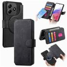 For Redmi Note 14 4G 163.25mm CaseNeo MagSafe RFID Anti-theft Retro Leather Phone Case(Black) - 1