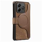 For Redmi Note 14 4G 163.25mm CaseNeo MagSafe RFID Anti-theft Retro Leather Phone Case(Brown) - 3