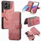 For Redmi Note 14 4G 163.25mm CaseNeo MagSafe RFID Anti-theft Retro Leather Phone Case(Pink) - 1