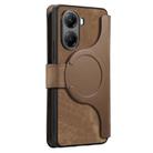For Redmi Turbo 4 CaseNeo MagSafe RFID Anti-theft Retro Leather Phone Case(Brown) - 3