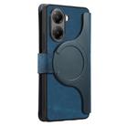 For Redmi Turbo 4 CaseNeo MagSafe RFID Anti-theft Retro Leather Phone Case(Blue) - 3